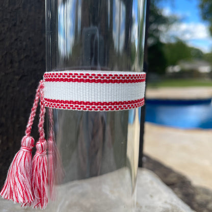 Custom White & Red Bracelet