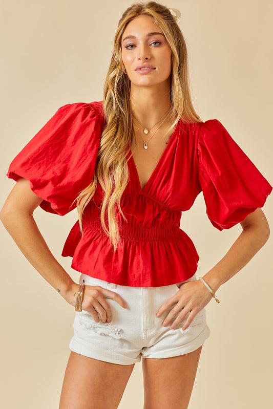 Presley Bubble Sleeve Top